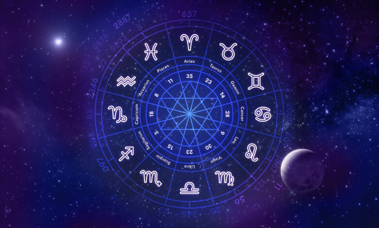 numerology collage concept